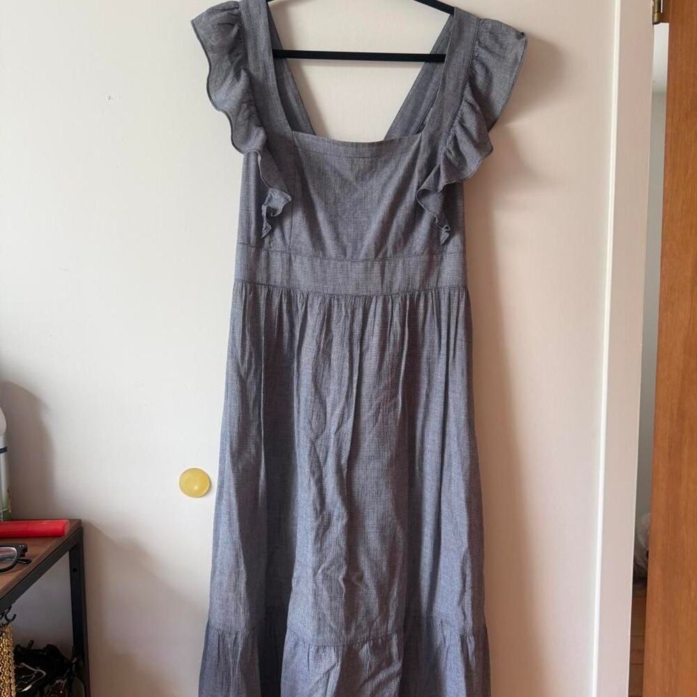 Loft Women's Grey and Blue Dress
